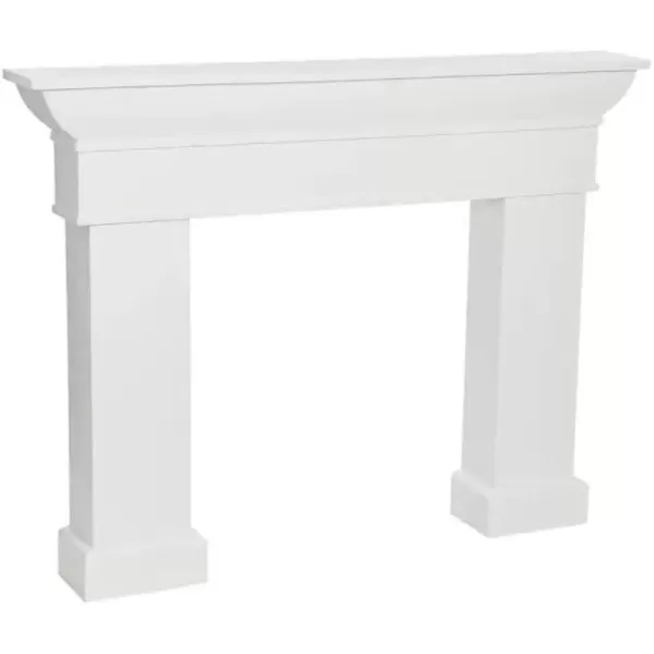 Creative CoOp Monolith Fireplace Mantel Dark Walnut FinishWhite