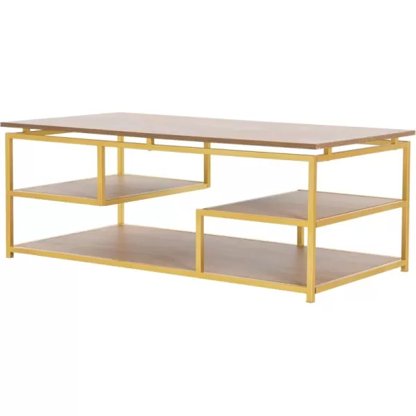 Creative CoOp MultiTiered Coffee Table Natural and Gold