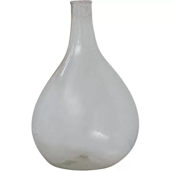 Creative CoOp Timeless Elegance Glass Bottle Vase Clear75 Round x 12H