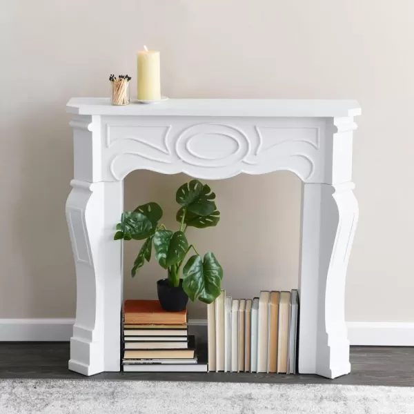 Creative CoOp Victorian Fireplace Mantel WhiteWhite