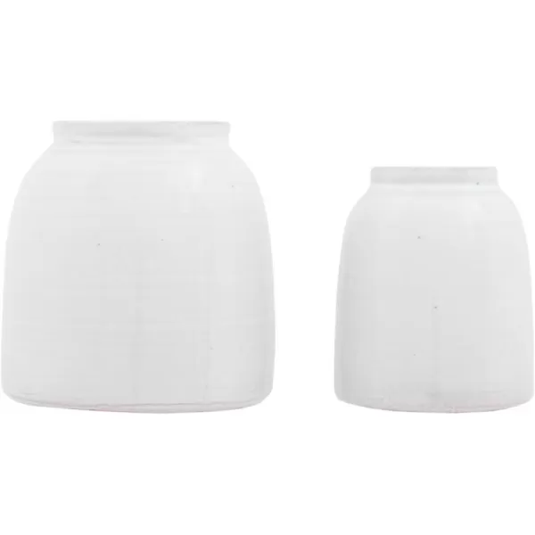 Creative CoOp White Terracotta Vases Set of Sizes