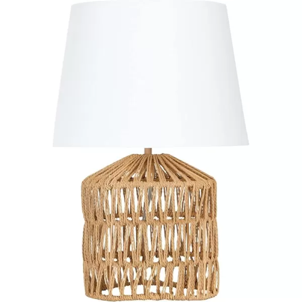 Creative CoOp Woven Rope Table Lamp with Empire Shade Natural