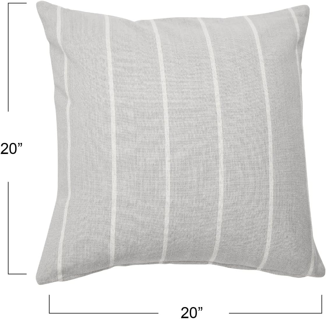 Creative CoOp 20quot Square Interwoven Striped Cotton Pillow Decorative Pillow 20quot x 20quot TerracottaGray