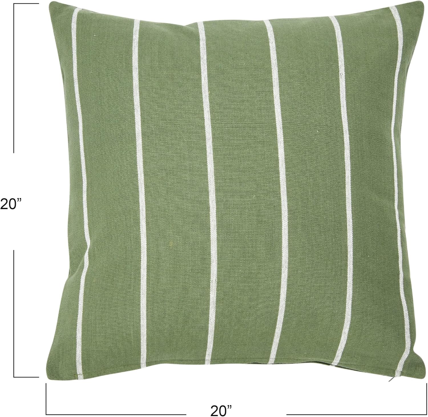 Creative CoOp 20quot Square Interwoven Striped Cotton Pillow Decorative Pillow 20quot x 20quot TerracottaGreen
