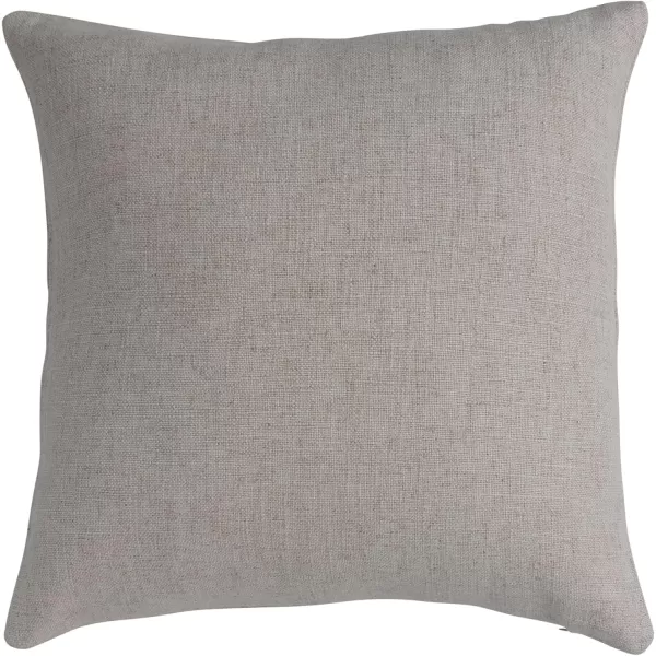 Creative CoOp 16quot Square Linen Blend Printed Snail and Its a Vibe Text Embroidery Natural and Gray Pillow