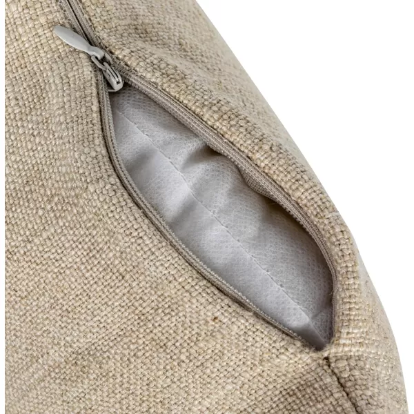 Creative CoOp 16quot Square Linen Blend Printed Snail and Its a Vibe Text Embroidery Natural and Gray Pillow