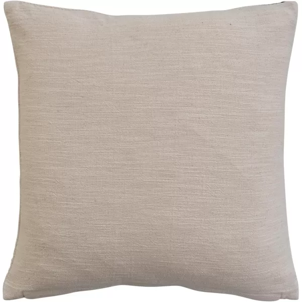 Creative CoOp 18 Inches Square Cotton Jacquard Jute Embroidery Multicolored Pillow Multi