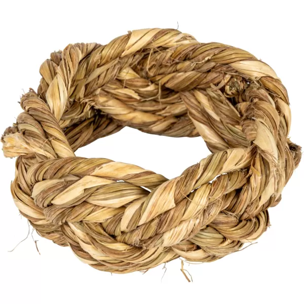 imageCreative CoOp 2 Inches Round Braided Seagrass Natural Set of 4 Napkin Ring