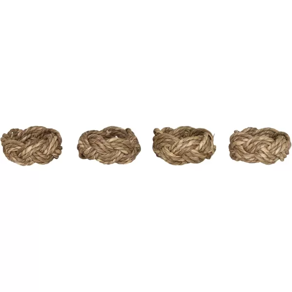 imageCreative CoOp 2 Inches Round Braided Seagrass Natural Set of 4 Napkin Ring