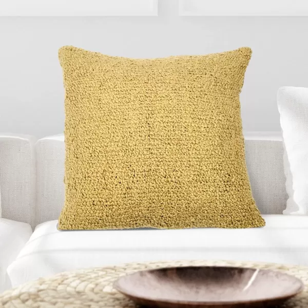 Creative CoOp 20quot Square Boucle Cotton Pillow Decorative Pillow Cover 20quot x 20quot GreyBeige
