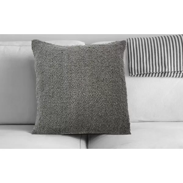 Creative CoOp 20quot Square Boucle Cotton Pillow Decorative Pillow Cover 20quot x 20quot GreyBlue