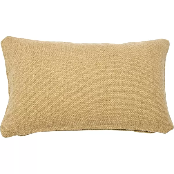 Creative CoOp 20quot Square Canvas Pillow Tassels Decorative Pillow Cover BeigeBeige