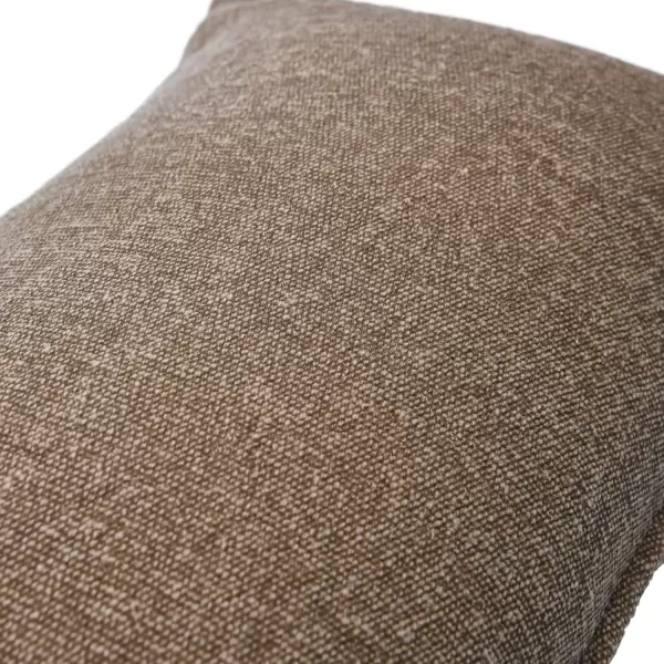 Creative CoOp 20quot Square Canvas Pillow Tassels Decorative Pillow Cover BeigeFlax