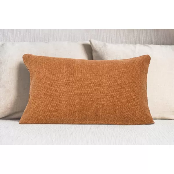 Creative CoOp 20quot Square Canvas Pillow Tassels Decorative Pillow Cover BeigeRust