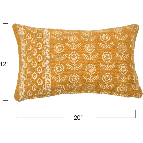 Creative CoOp 20quot Square Floral Fields Pillow Decorative Pillow 20quot x 20quot BlueYellow