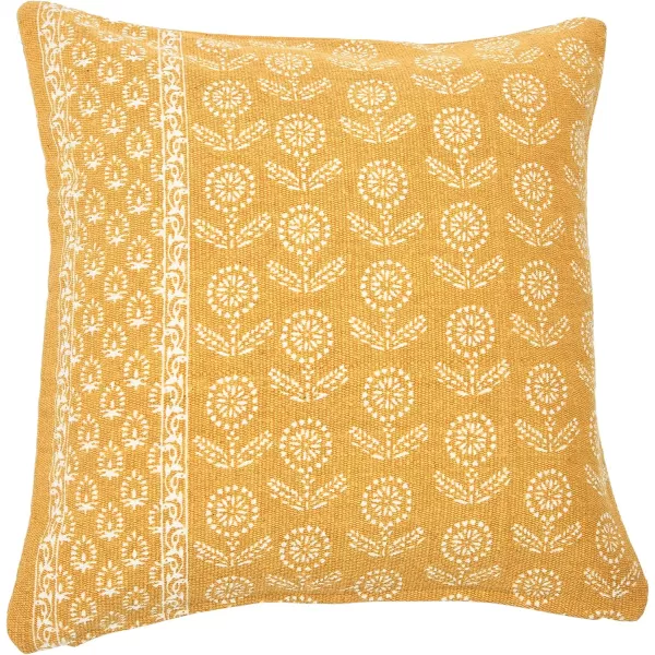 Creative CoOp 20quot Square Floral Fields Pillow Decorative Pillow 20quot x 20quot BlueYellow