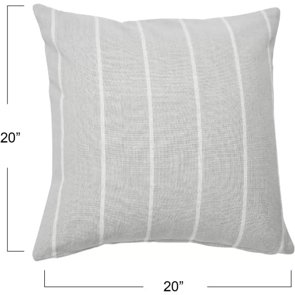 Creative CoOp 20quot Square Interwoven Striped Cotton Pillow Decorative Pillow 20quot x 20quot TerracottaGray