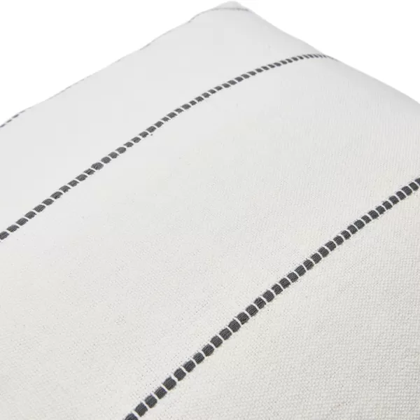 Creative CoOp 20quot Square Interwoven Striped Cotton Pillow Decorative Pillow 20quot x 20quot TerracottaWhite