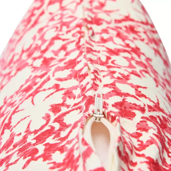 Creative CoOp 20quot Square Ivy Print Cotton Pillow Decorative Pillow Cover 20quot x 20quot RedWhiteRedWhite