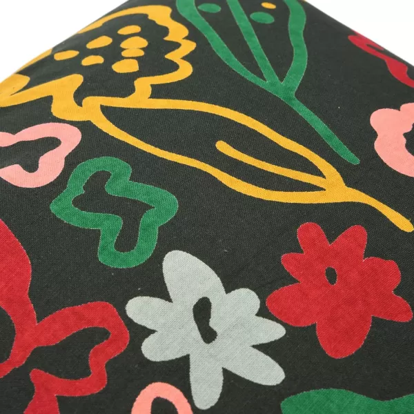 imageCreative CoOp 20quot Square Jaunty Floral Printed Pillow CoverCover and Insert