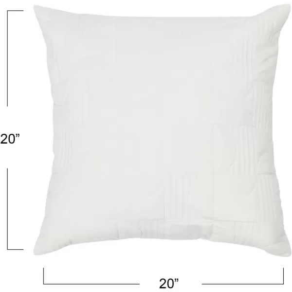 imageCreative CoOp 20quot Square Modern Geometric Quilted Pillow Decorative Pillow 20quot x 20quot BlueCream