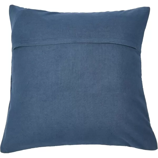 imageCreative CoOp 20quot Square Quilted Velvet Pillow Channel Stitch Decorative Pillow Cover 20quot x 20quot GreenBlue