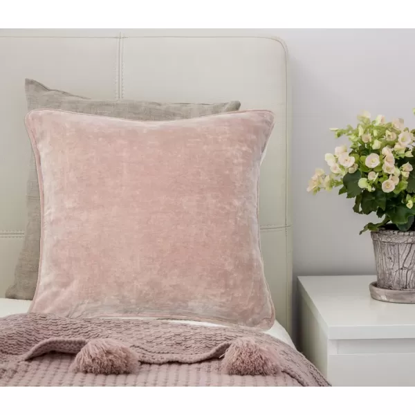imageCreative CoOp 20quot Square Velvet Pillow CoverBlush
