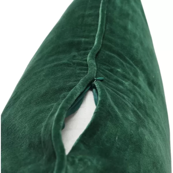 imageCreative CoOp 20quot Square Velvet Pillow CoverGreen