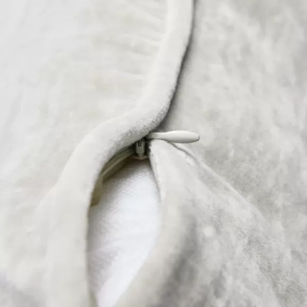 imageCreative CoOp 20quot Square Velvet Pillow CoverLight Grey