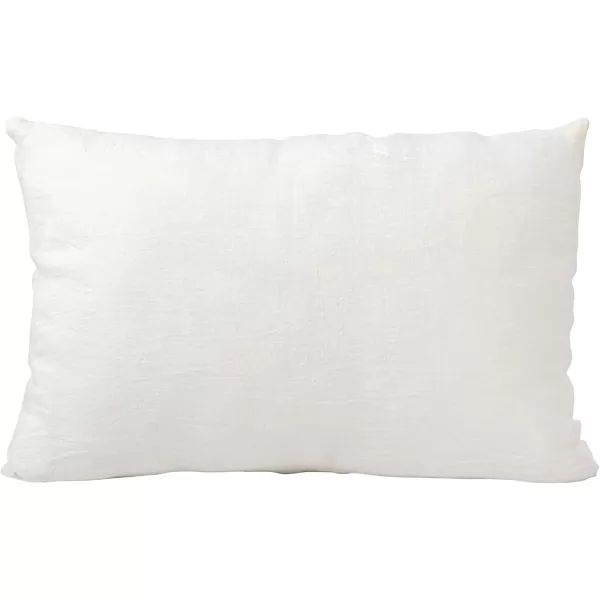 Creative CoOp 24 Inches Stonewashed Linen Lumbar Ivory Pillow