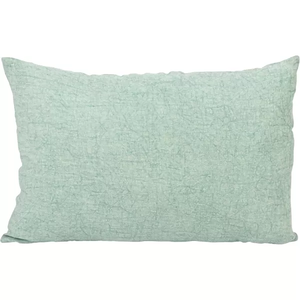 Creative CoOp 24 Inches Stonewashed Linen Lumbar Mint Pillow