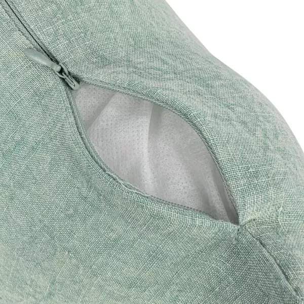 Creative CoOp 24 Inches Stonewashed Linen Lumbar Mint Pillow