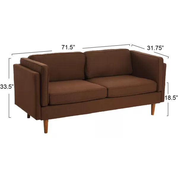 Creative CoOp Atley High Sided Sofas Vegan Cognac LeatherBrown