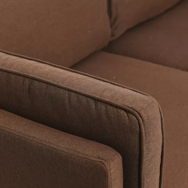 Creative CoOp Atley High Sided Sofas Vegan Cognac LeatherBrown
