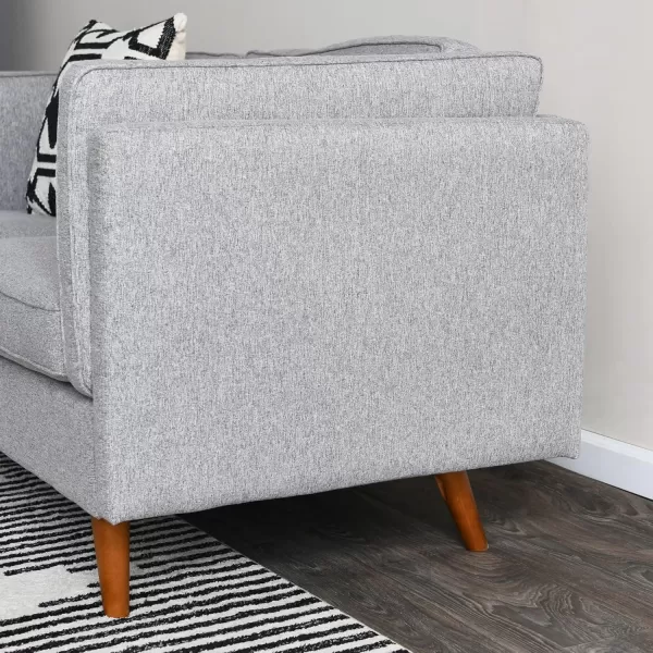 Creative CoOp Atley High Sided Sofas Vegan Cognac LeatherGrey