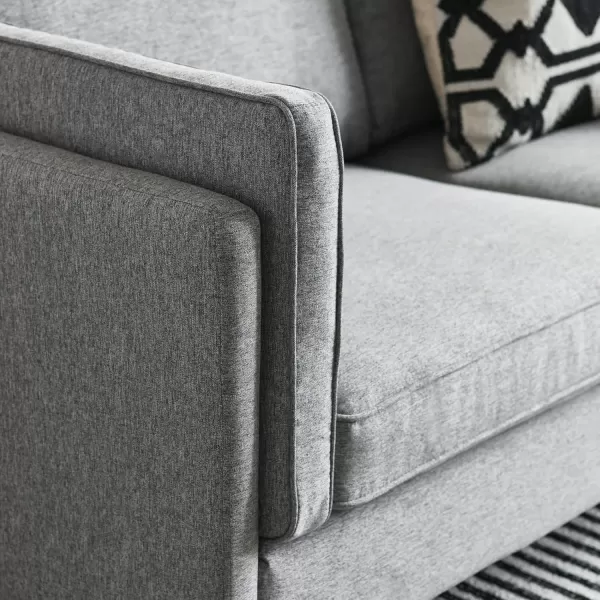 Creative CoOp Atley High Sided Sofas Vegan Cognac LeatherGrey