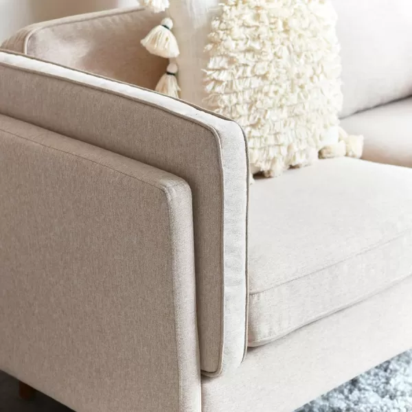 Creative CoOp Atley High Sided Sofas Vegan Cognac LeatherWheat