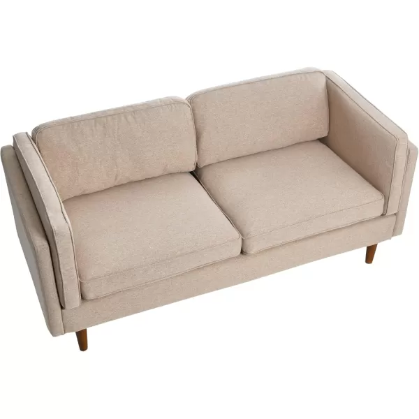 Creative CoOp Atley High Sided Sofas Vegan Cognac LeatherWheat