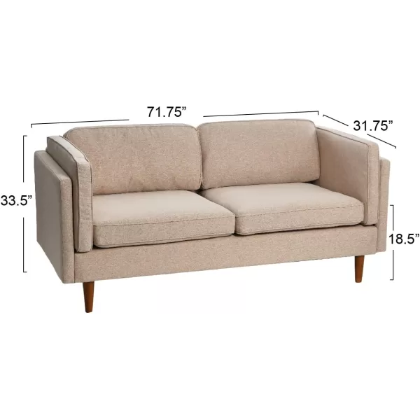 Creative CoOp Atley High Sided Sofas Vegan Cognac LeatherWheat