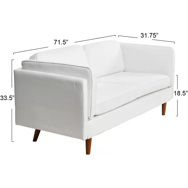 Creative CoOp Atley High Sided Sofas Vegan Cognac LeatherWhite