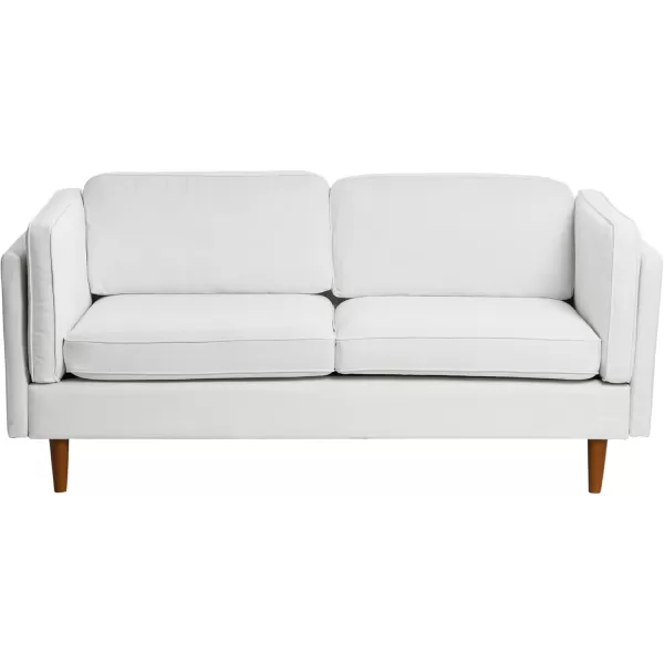 Creative CoOp Atley High Sided Sofas Vegan Cognac LeatherWhite