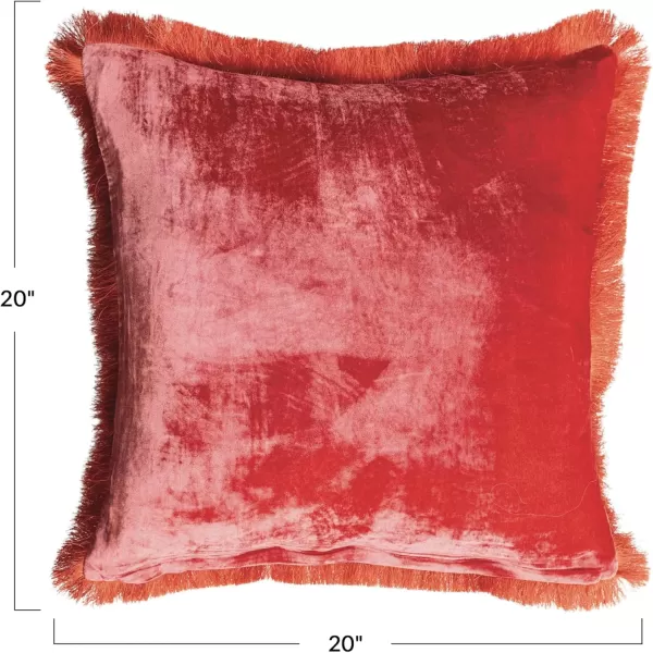 Creative CoOp Berry Bliss Eyelash Fringe Pillow