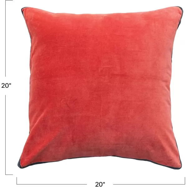 Creative CoOp Berry and Navy Multicolored Art Deco Velvet PillowBerry and Navy