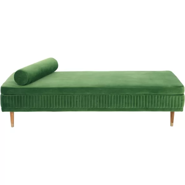 Creative CoOp Brushed Velvet Bolster Pillow ampamp Wood Legs Daybed Green