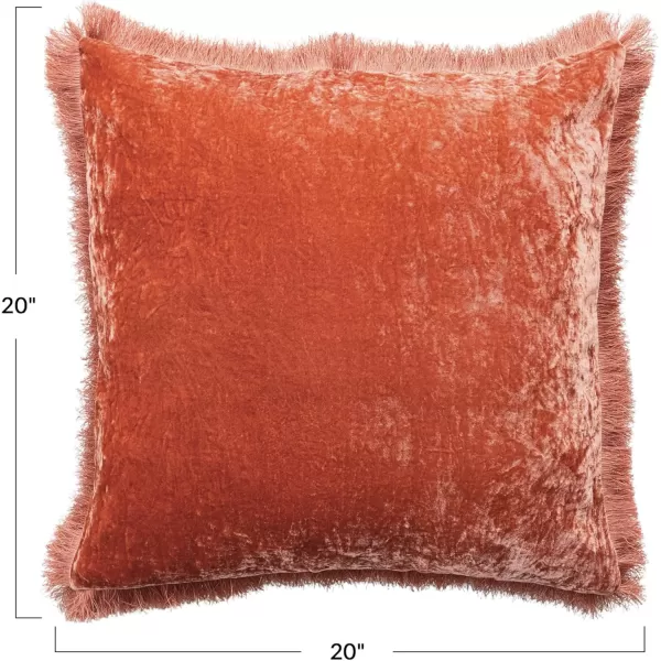 Creative CoOp Clay Charm Eyelash Fringe Pillow