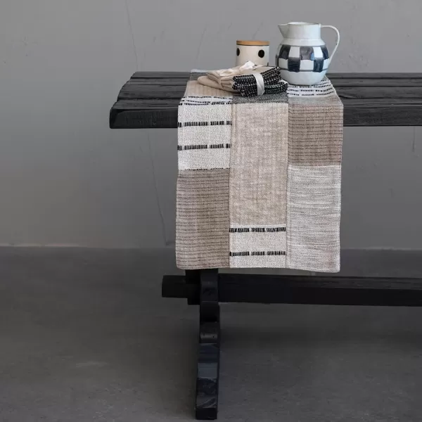imageCreative CoOp Cotton Patchwork Design Multicolor Table Runner Multi