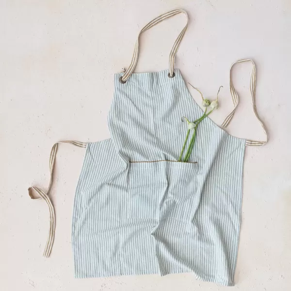 imageCreative CoOp Cotton Stripes Multicolor Apron OneSize Ivory