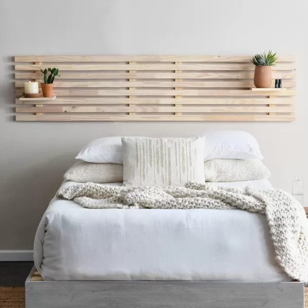 Creative CoOp Customizable Wood Set of 2 Panels Headboard 19quot L x 41quot W x 8quot H Light BrownLight Brown