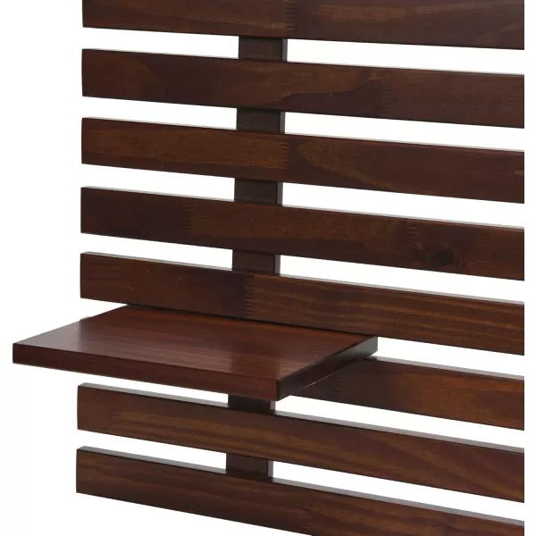 Creative CoOp Customizable Wood Set of 2 Panels Headboard 19quot L x 41quot W x 8quot H Light BrownWalnut Finish