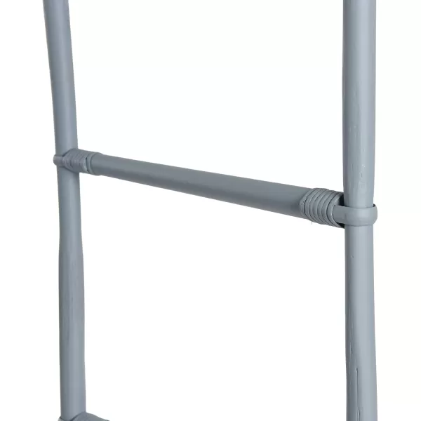 Creative CoOp Decorative Bamboo Modern Towel Storage Matte Grey Finish Blanket LadderMatte Grey